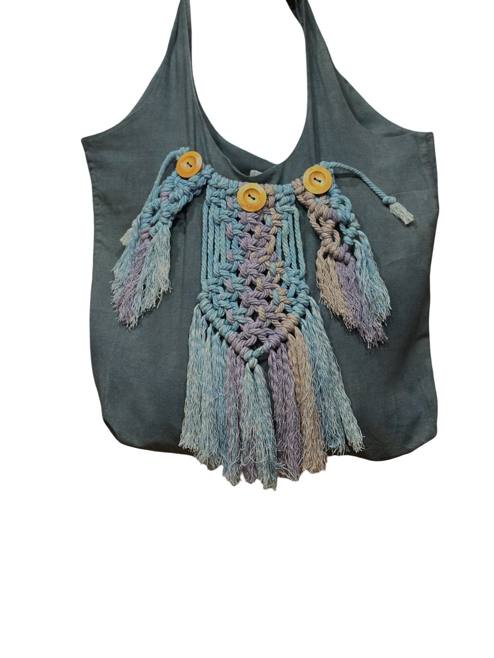 macrame bag “blue lagoon”