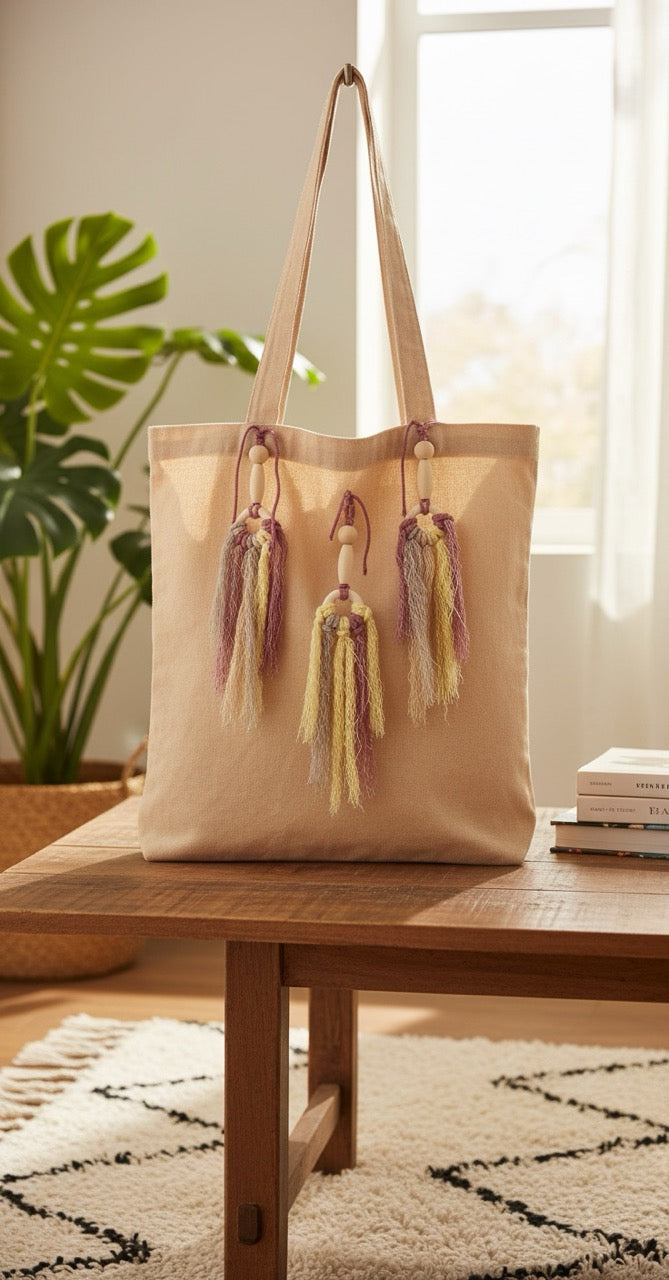 Tote bag "peachy shade"